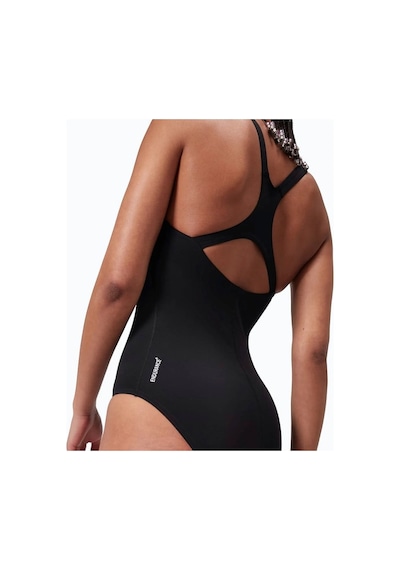 Speedo Eco Endurance+ Essentials Kickback Kadın Yüzücü Mayosu 8-134730001 Siyah