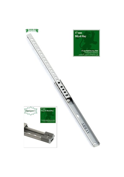 Array Teleskopik İnce Bilyalı Çekmece Rayı 17 Mm 342 Mm