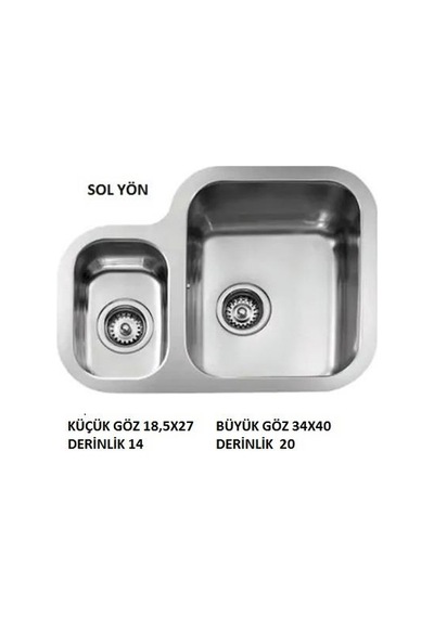 Teka Stage Be 625 Paslanmaz Çelik Tezgah Altı Eviye Sol