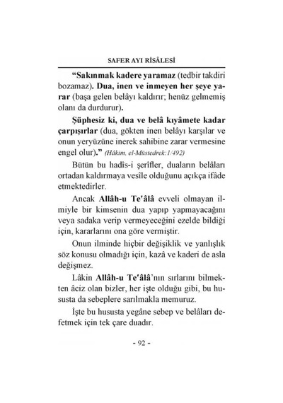 Safer Ayında Okunacak Dualar | Lalegül Yayıncılık 9786054814367