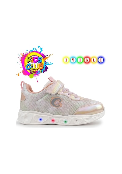 Cool Yuki Işıklı Ortopedik Taban Kız Çocuk Spor Ayakkabı Bej