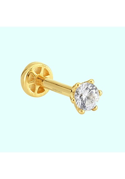 Altın Tektaş Tragus Piercing 14 Ayar (539300252) Altın