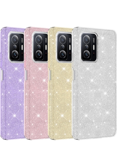 Xiaomi Uyumlu Mi 11t Pro 5g Kılıf Zore Parıltılı Simli Shining Silikon
