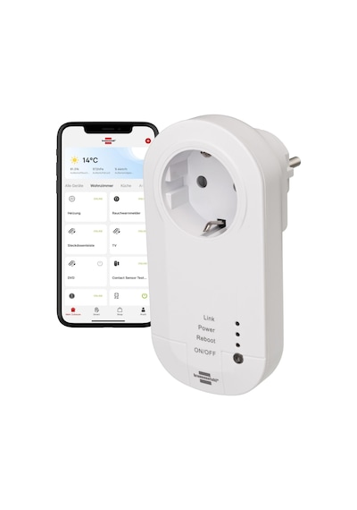 Brennenstuhl Wifi Özellikli Zaman Ayarlı Ses Kontrollü Akıllı Priz, Standart