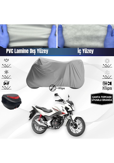 Honda Cb 125 F Motosiklet Brandası Çanta Topcase Uyumlu Motor Branda