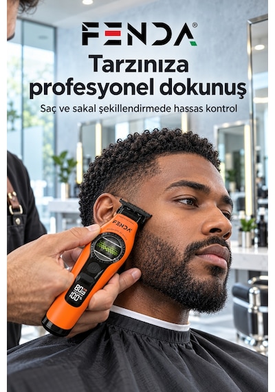 Fenda Profesyonel Bldc Motor 8000 Rpm Tıraş Makinesi Turuncu