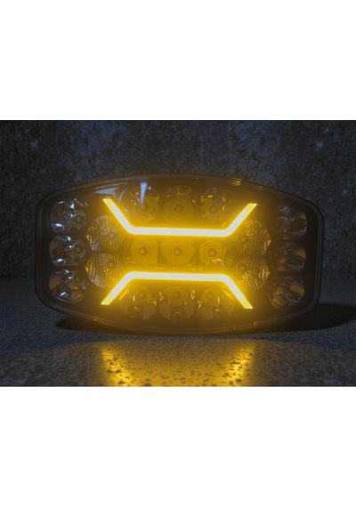 Offroad Sis Lambası 24.6 X 14 X 8.8cm Beyaz-amber Gündüz Ledli Adet