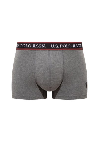 U.s. Polo Assn. 80651 Bordo - Antrasit Melanj - Siyah 3 Lü Boxer Bordo - Antrasit Melanj - Siyah