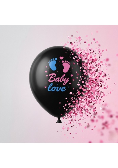 Pembe Konfetili Cinsiyet Balonu Diğer