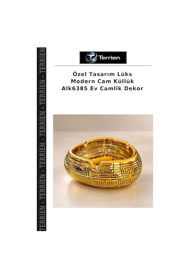 Özel Tasarım Lüks Modern Cam Küllük Alk6385 Ev Camlik Dekor