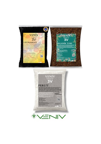3v Bitki Ekim Seti- 2l Perlit-2l Torf Toprak + 1 Kg Köklendirici Leonardit- İnce Öğütülmüş 3