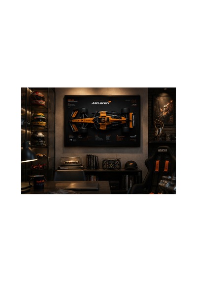 Mclaren Mcl38 Formula 1 Özel Tasarım Çerçeveli Poster