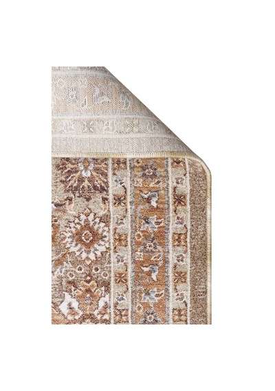 Sofıa Sof 01 Cream Gold Geleneksel El Dokuması Uşak Halı Desenlerine Sahip Vintage Eskitme Tarzı Salon Halısı Oturma Odası Halısı