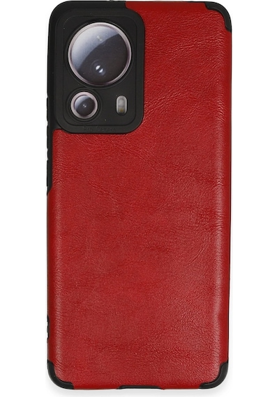 Cosmotex Newface Xiaomi Mi 13 Lite Kılıf Loop Deri Silikon - Kırmızı
