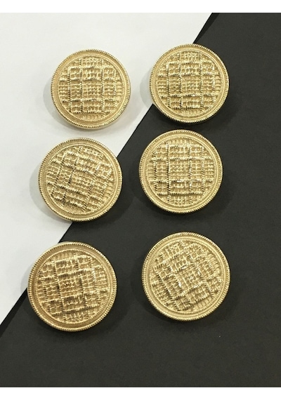 Trençkot Blazer Ceket Düğmesi Hasır Model Gold / 2 Cm