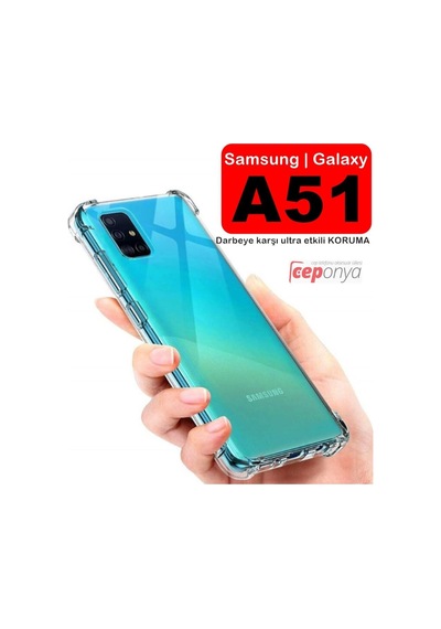 Samsung Uyumlu Galaxy A51 Köseleri Airbagli Anti Sok Seffaf Kilif 401774300