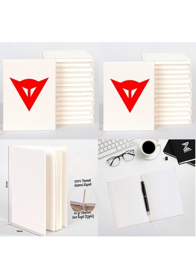 Dainese Red Logo Sevgili Çift Kanvas Defter Krem