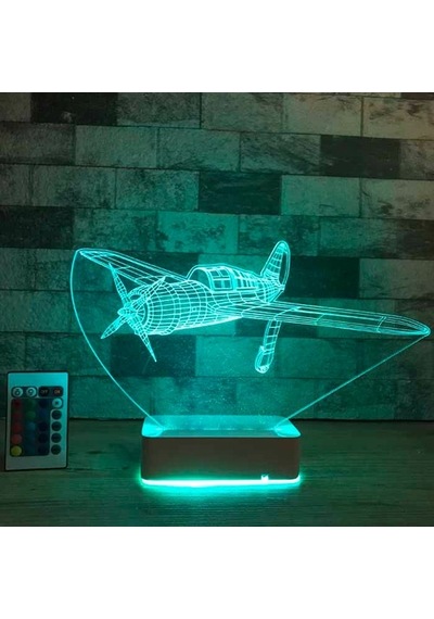Özel Tasarım Pırpır Uçak 3D Led Lamba