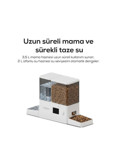 Xenon Smart Otomatik Mama Ve Su Kabı Akıllı 2 İn 1 Besleyici, Wifi, Çelik Kase, 3.5l/2l, Sessiz Sifon X8616