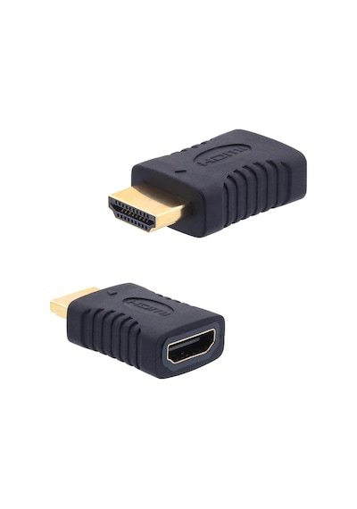 Hadron HDX1258 HDMI Erkek to HDMI Dişi L Tip 90 Derece Çevirici Siyah