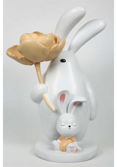 Vitale Turuncu Lotus Tavşan Biblo 85x61 Cm Ak.kz0035
