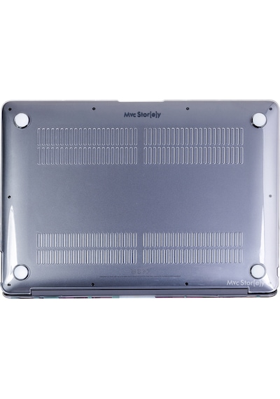 Apple Uyumlu MacBook Air Kılıf 13.6 İnç M2-m3, Flower-01nl Touchıd'li Air M2-m3 A2681 A3113 İle Yeşil Sarı