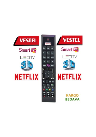 Vestel Uyumlu Smart 3D Netflix Tv Kumandası