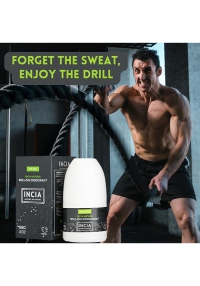 %100 Doğal Roll On Deodorant Erkekler İçin Ter Kokusu Önleyici Lekesiz 50 Ml