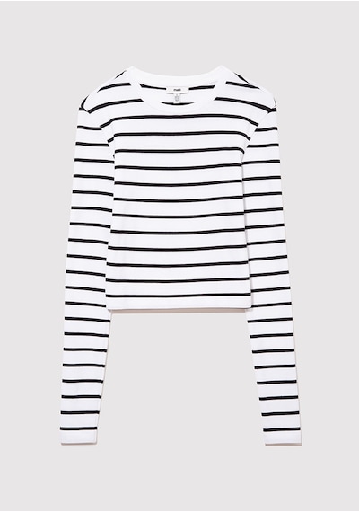 Mavi - 2li Uzun Kollu Crop Basic Tişört 1613021-900 Siyah
