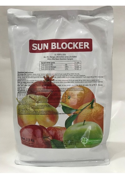 Güneş Koruyucu Sun Blocker 2.5KG Meyve Sebzeleri Güneş Yanığından