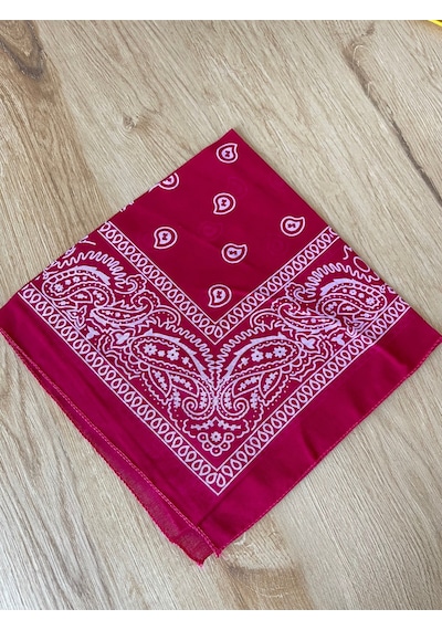 Pamuklu Klasik Desen Unisex Bandana Renkli Bandana Etnik Desenli A Kalite Bandana Bordo