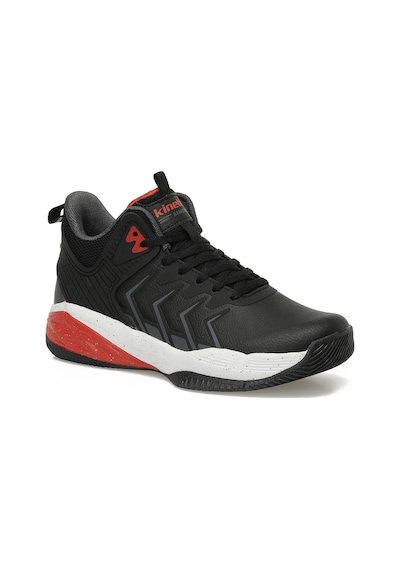 Kinetix Harger Pu 5pr Siyah Unisex Basketbol Ayakkabısı Siyah-kırmızı