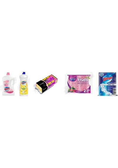 Bingo Yüzey Tem. Fresh 2.5 Lt + Sıvı Bulaşık Deterjanı 1500 Ml +flodex 5'li + Parex 2 L + Bulaşık 5'li Set