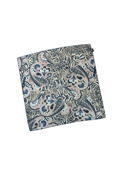 Mim Eşarp Emilya Fres Krep Leopar Desenli Eşarp 90x90 Cm BEj