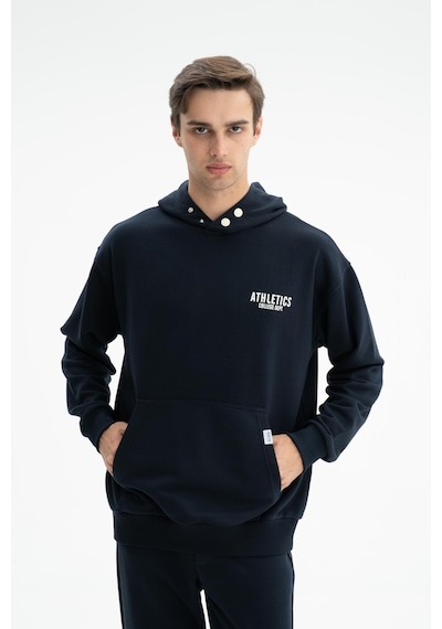 AR-MA Arma Erkek Oversize Kanguru Cepli Şardonsuz 3 İplik Kapşonlu Sweatshirt 001
