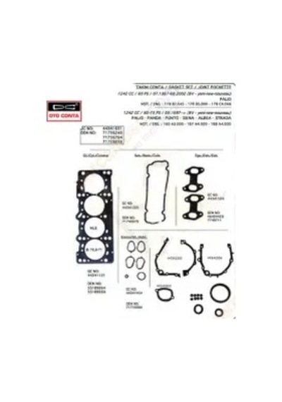 Motor Tk Contası Keçesiz Palıo 1.2-uno 60 Otoconta 5892376