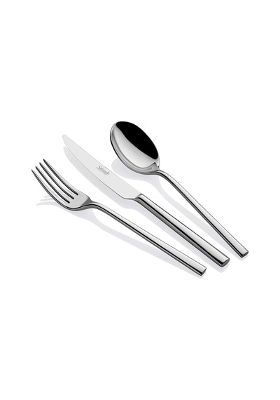 Salvinelli Mod 250 87 Parça Paslanmaz Çelik Çatal Bıçak Takımı Gümüş