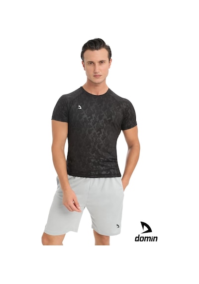 Hnc Sport Kısa Kollu Compression Body T-shirt Fitness Body Gym Body Tshirt Siyah Melanj