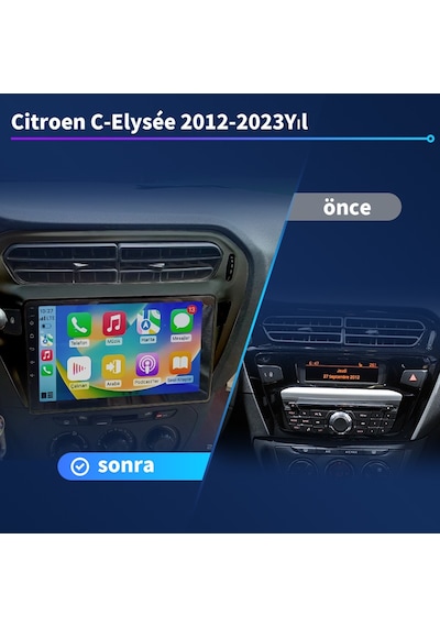 Citroen-c-elysée-2012-2023yıl Carplay 9inç 8/128gb Multimedya