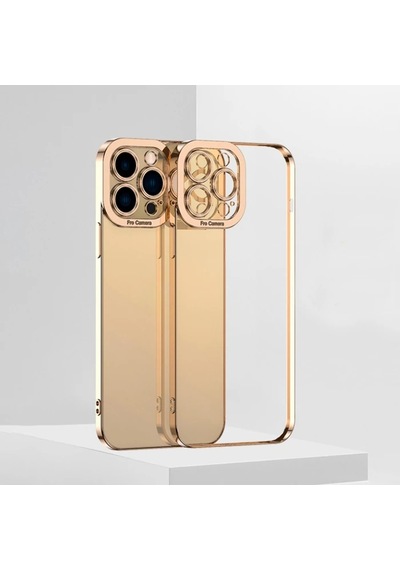 Ally Fashion Series İphone 12 Pro Max Kılıf Renkli Kenar Lazer Çerçeveli Silikon Kılıf- 5775 Çok Renkli