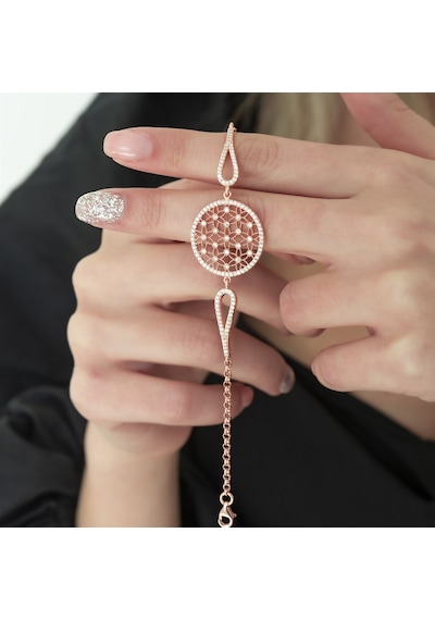 Nereze 925 Ayar Kelepçe Model Yaşam Çiçeği Bileklik Kadın Gümüş Bileklik