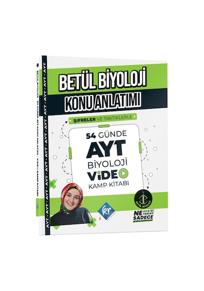 Kr Akademi Yayınları Betül Biyoloji Konu Anlatımı 54 Günde Ayt Biyoloji Video Kamp Kitabı