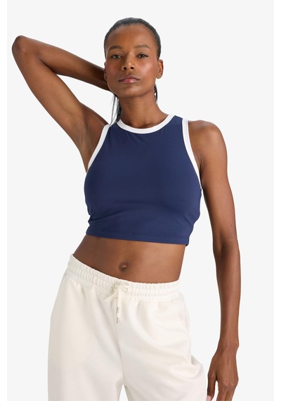 Defacto Defactofit Crop Bisiklet Yaka Sporcu Atlet E7723ax25aunv238 Lacivert