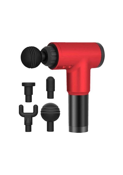 Realx 4 Başlıklı Titreşimli Yoğurmalı 6 Fonksiyonlu Masaj Aleti Kırmızı - Siyah Realx 4 Başlıklı Titreşimli Yoğurmalı 6 Fonksiyonlu Masaj Aleti Kırmızı - Siyah