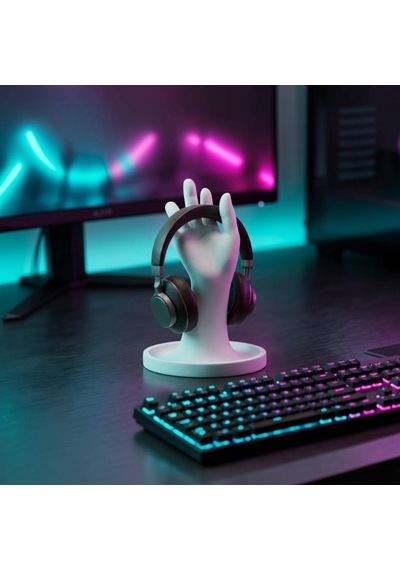 Happy3dworld Ruhani El Figürlü Kulaklık Standı, 3d Baskı Gotik Masaüstü Dekor