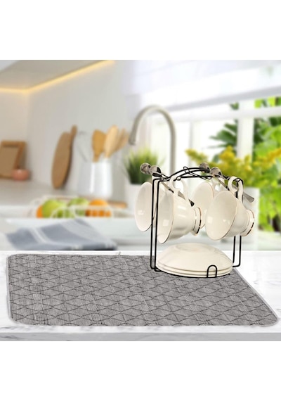 Yıkanabilir Bulasik Kurutma Mati Kurulama Bezi Kurutma Örtüsü Tezgah Üstü Bulaşıklık 40x50 Cm, Gri-1 Açık Gri - Çok Renkli Yıkanabilir Bulasik Kurutma Mati Kurulama Bezi Kurutma Örtüsü Tezgah Üstü Bulaşıklık 40x50 Cm, Gri-1 Açık Gri - Çok Renkli