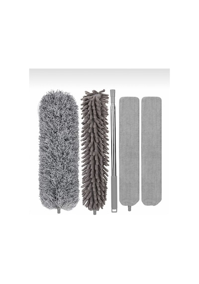 Mikrofiber Manyetik Anti-statik Bükülebilen Toz Alma 3 Lü Full Set Uzayabilen Saplı Mop