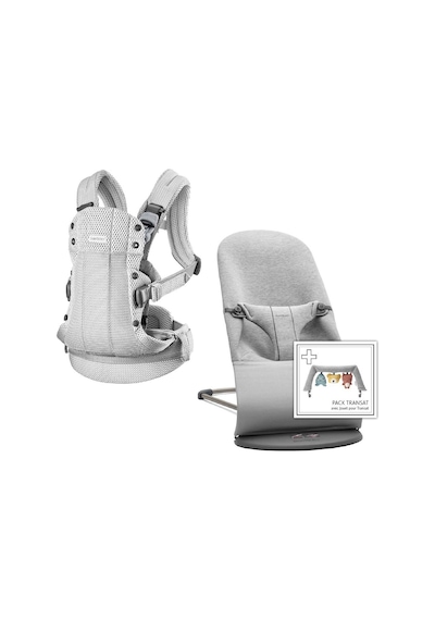 Babybjörn 2'li Set Soft Oyuncaklı Bliss Ana Kucağı 3d Jersey Light Grey & Kanguru Harmony Mesh Silver