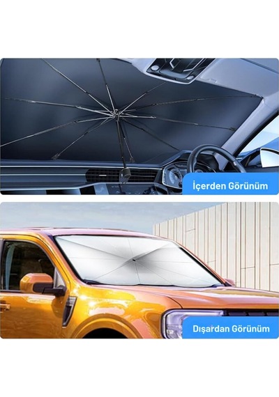 Hyundai İ30 Ford Fiesta Seat Ibiza Renault Clio Dacia Duster Uyumlu Oto Şemsiye 20222147
