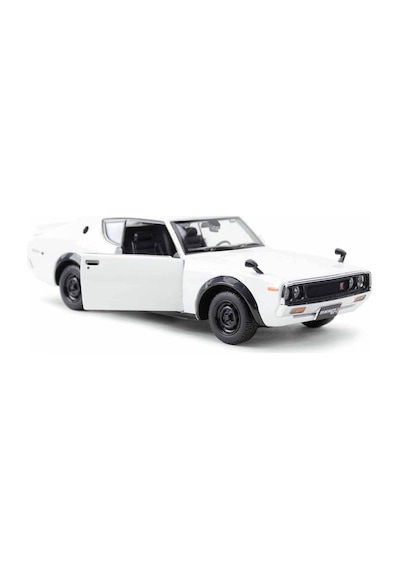 Maisto Lisanslı Metal 1973 Nissan Skyline 2000gt-r 1:24 Kapıları Açılabilir Oyuncak Model Araba Beyaz